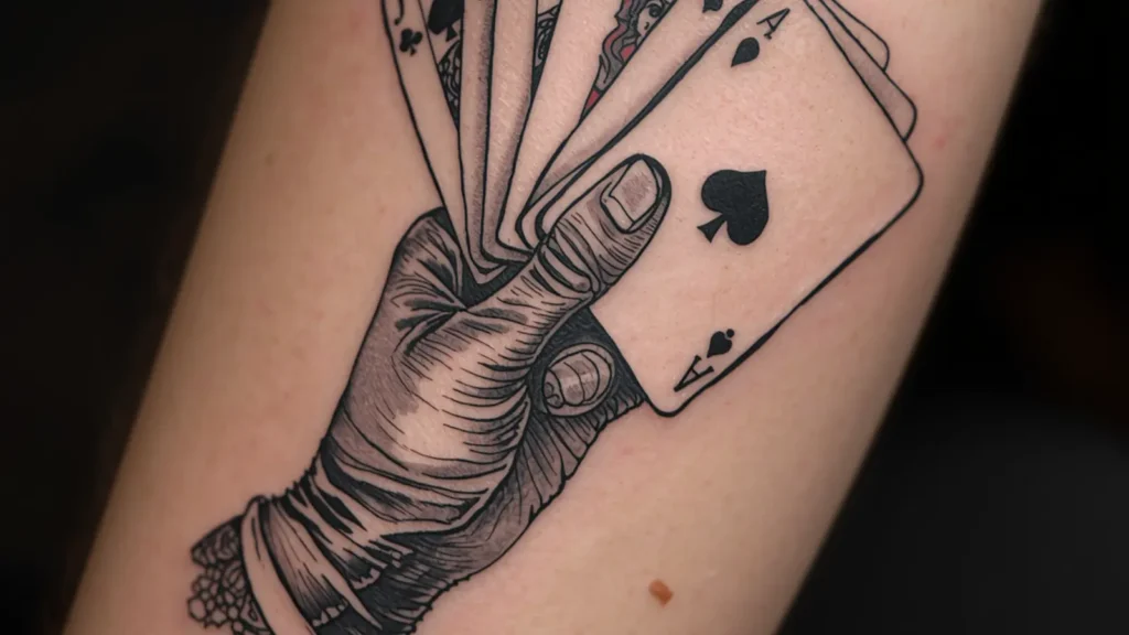 joker hand tattoo