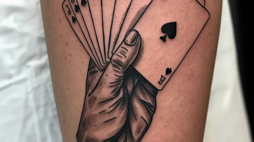 joker hand tattoo